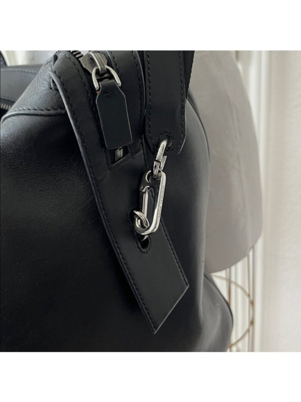 Michael Kors Mens Henry Leather Duffle Bag Weekender Travel Overnight Bag - Picture 7 of 11